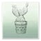 Green Single Potted Cactus 16" x 16" Canvas Wall Art
